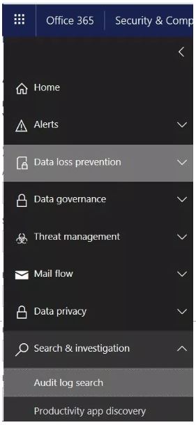 O365 Audit Log search