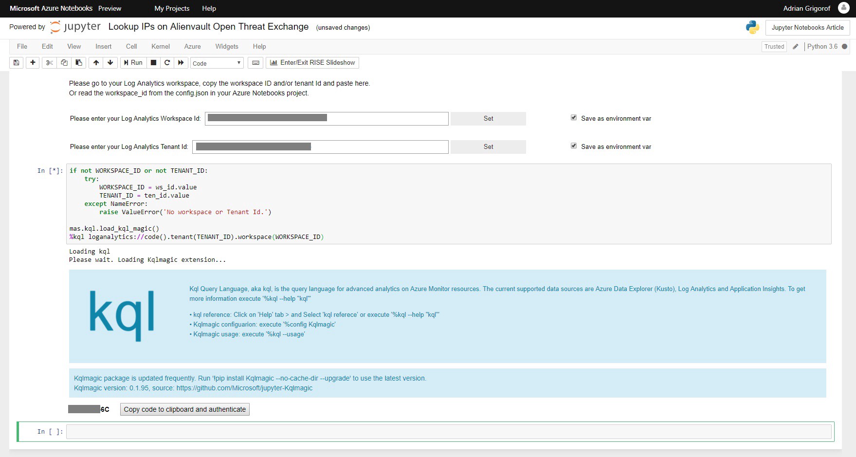 Azure Sentinel Notebooks