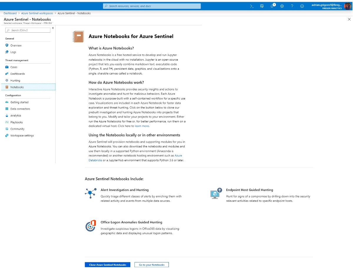 Azure Sentinel Notebooks