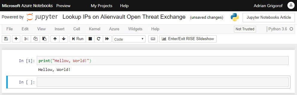 Azure Sentinel Notebooks